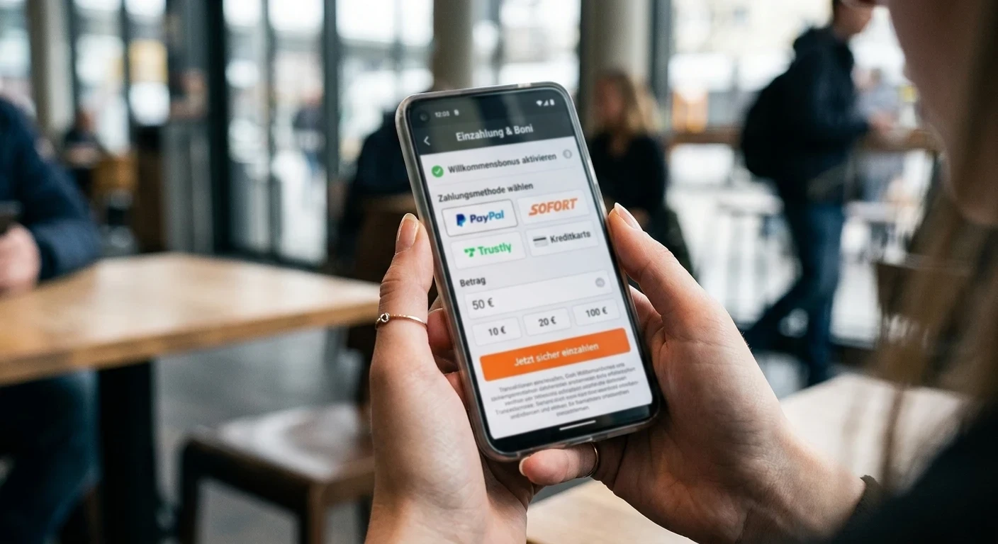 Aktualitätsprüfung einer mobilen Casino-Zahlungsseite