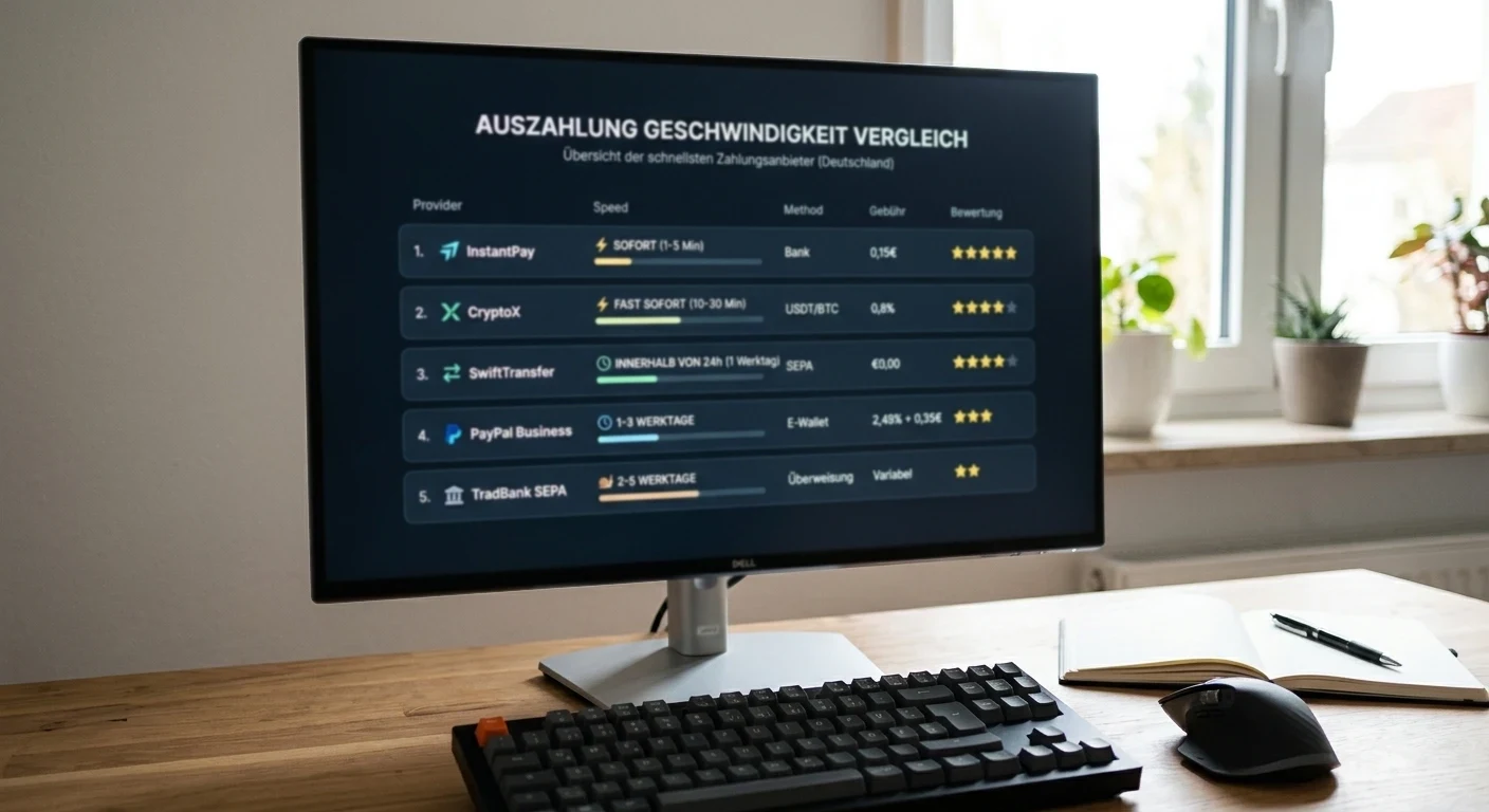 Auszahlung Geschwindigkeit Vergleich