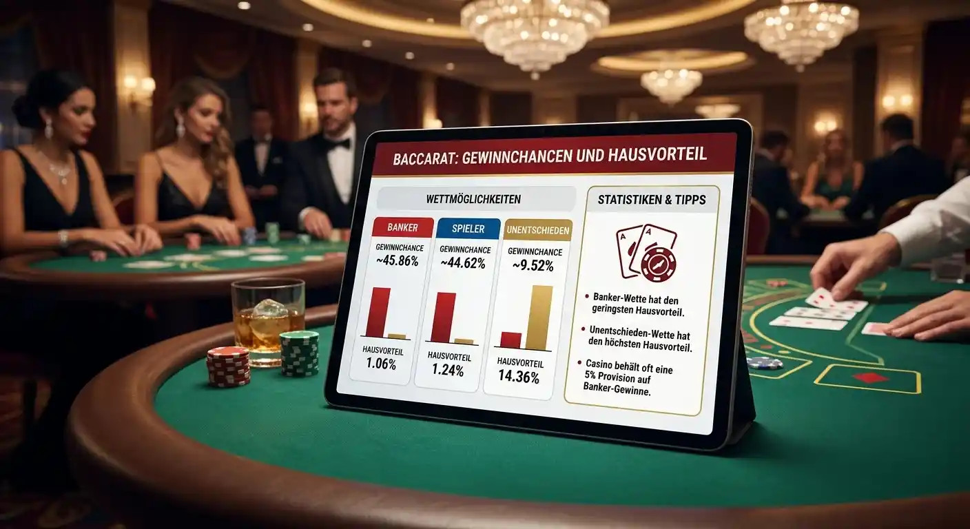 Baccarat House Edge und Gewinnchancen für Banker und Spieler Wetten