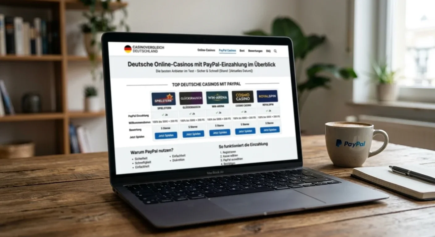 Deutsche Online-Casinos mit PayPal-Einzahlung im Überblick