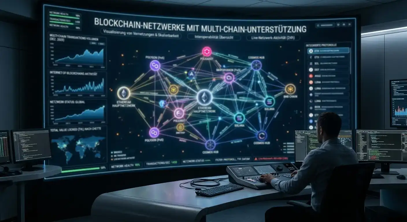 Blockchain-Netzwerke mit Verbindungen visualisieren Multi-Chain-Unterstützung