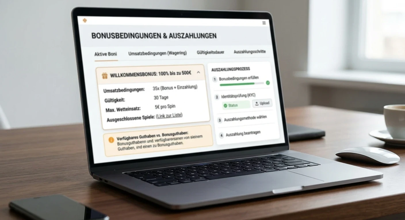 Bonusbedingungen Auszahlung