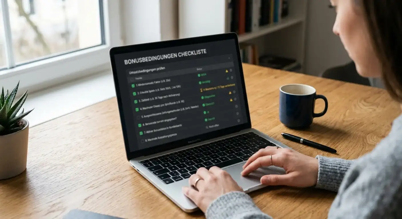 Bonusbedingungen Checkliste