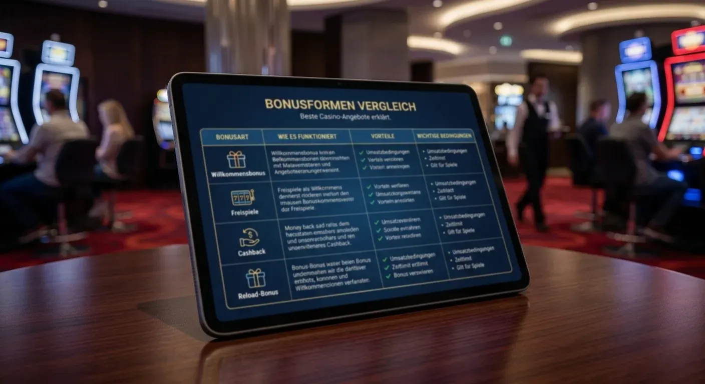 Bonusformen Vergleich Casino
