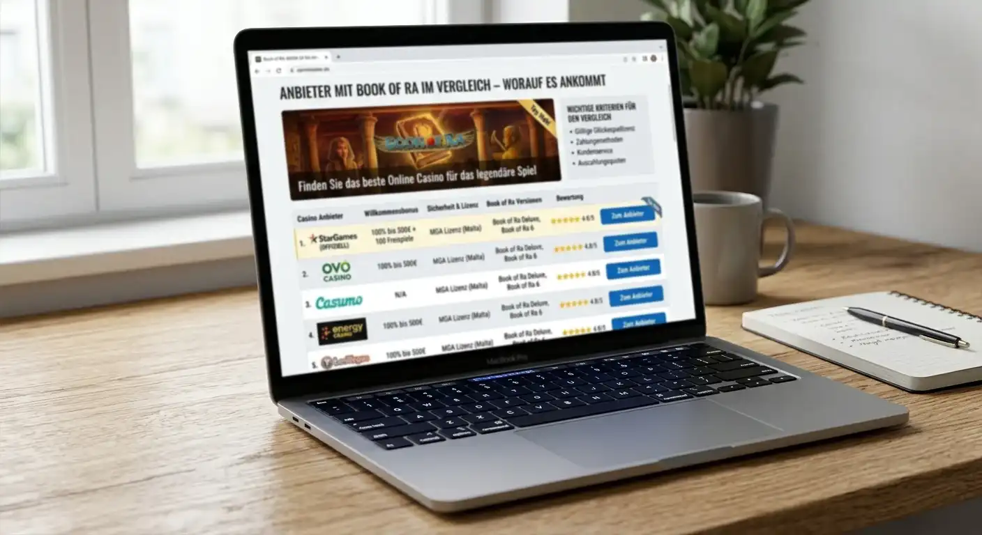 Anbieter mit Book of Ra im Vergleich – worauf es wirklich ankommt
