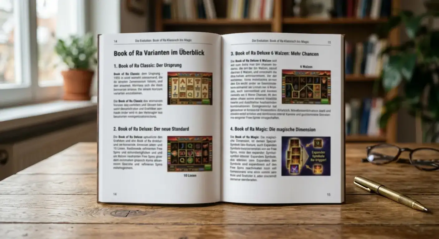 Book of Ra Varianten im Überblick – Classic, Deluxe, 6 Walzen und Magic