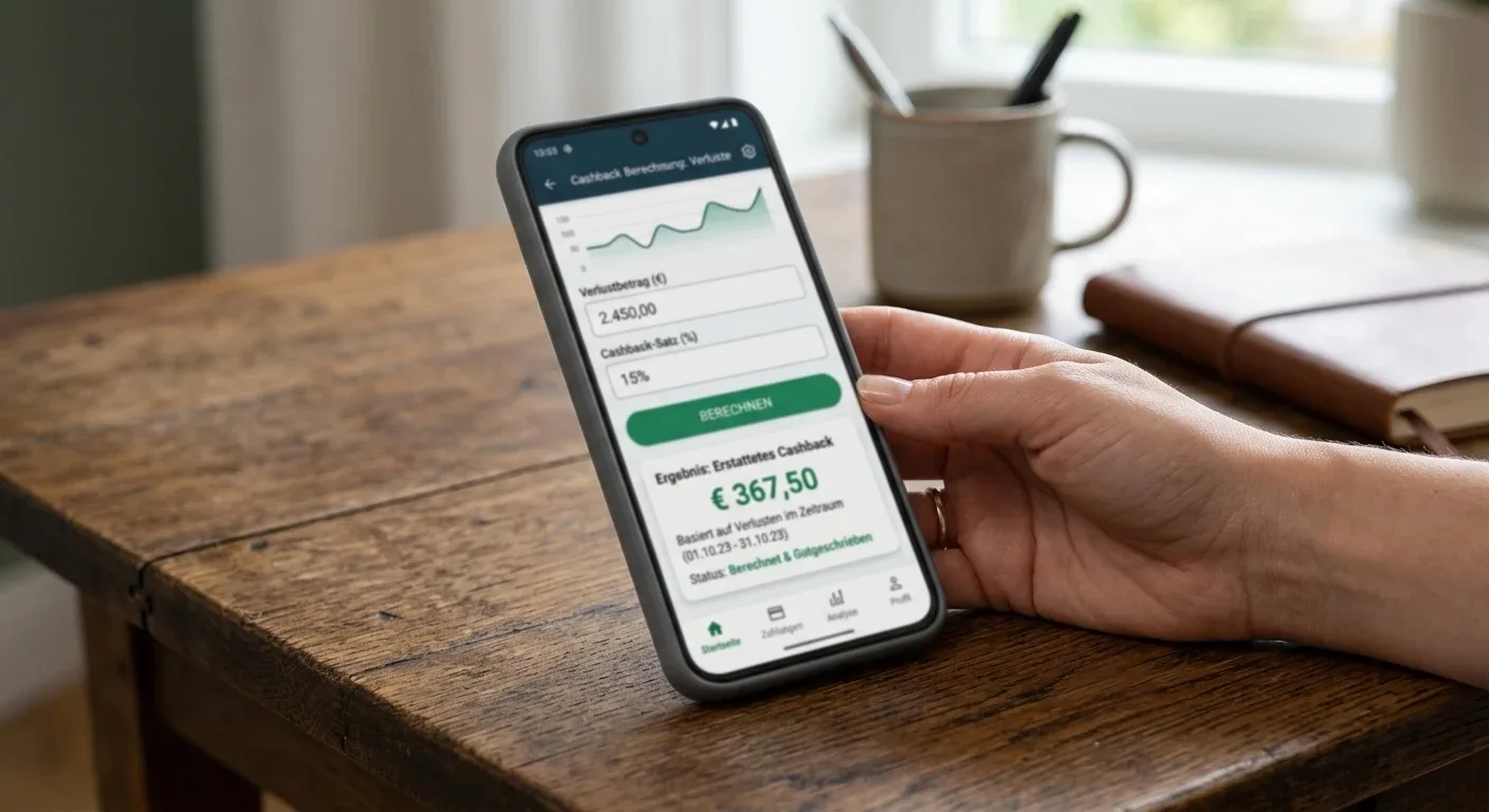 Cashback Berechnung Verluste Prozentsatz