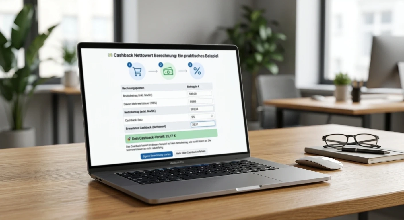 Cashback Nettowert Berechnung Beispiel
