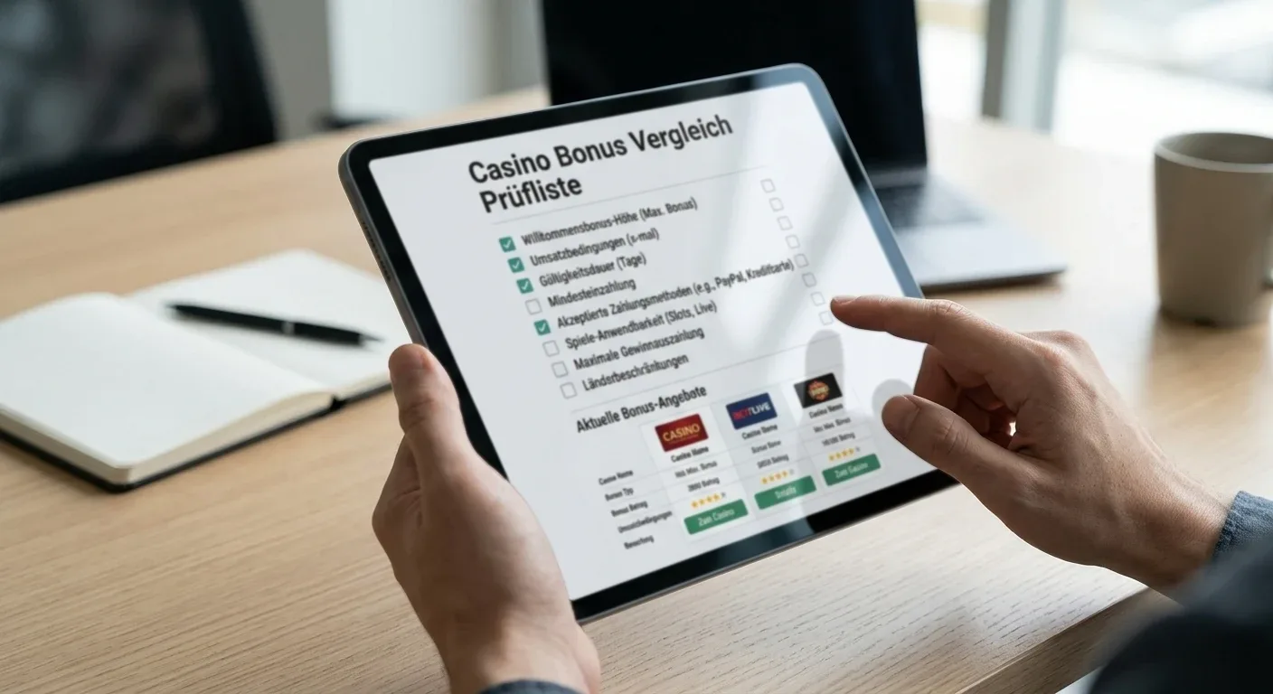 Casino Bonus Vergleich Pruefliste
