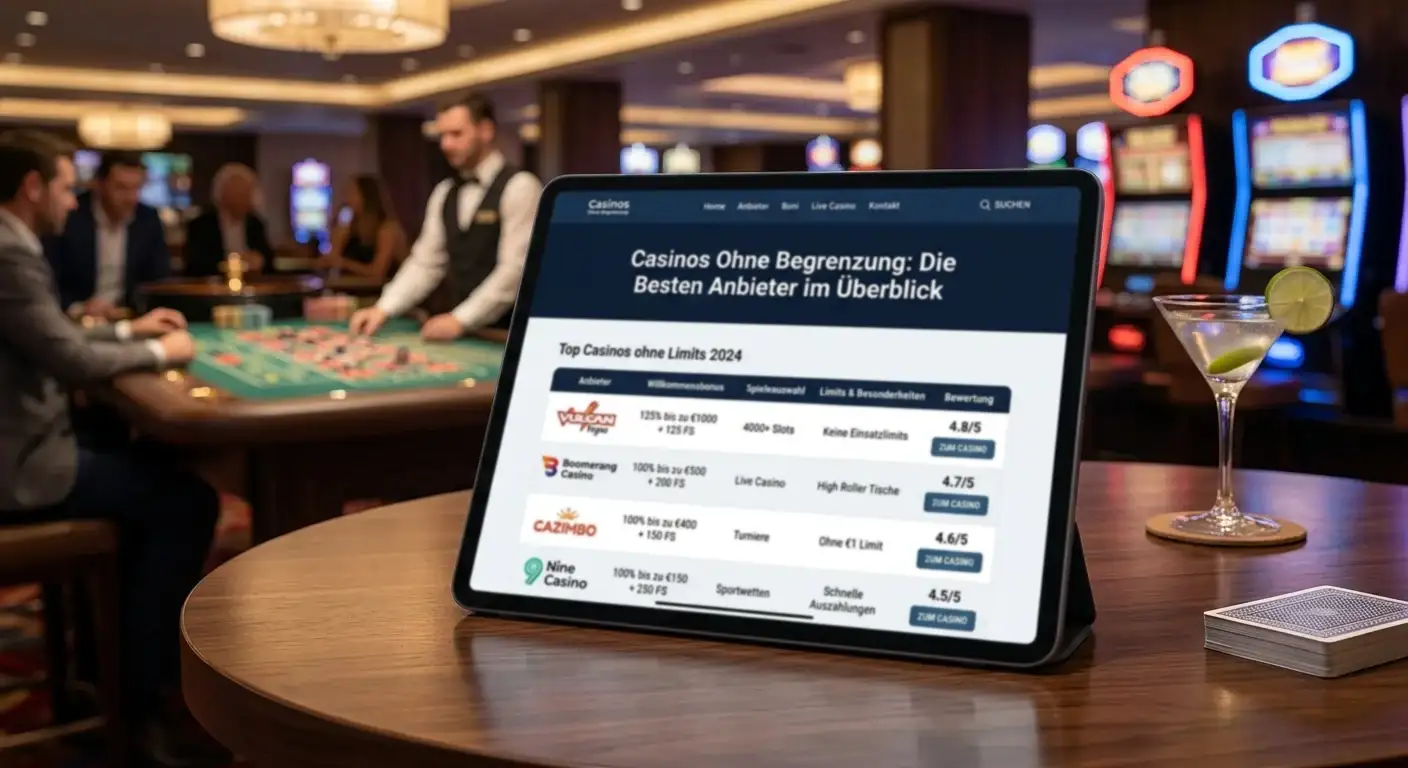 Casinos Ohne Begrenzung Anbieter Uebersicht