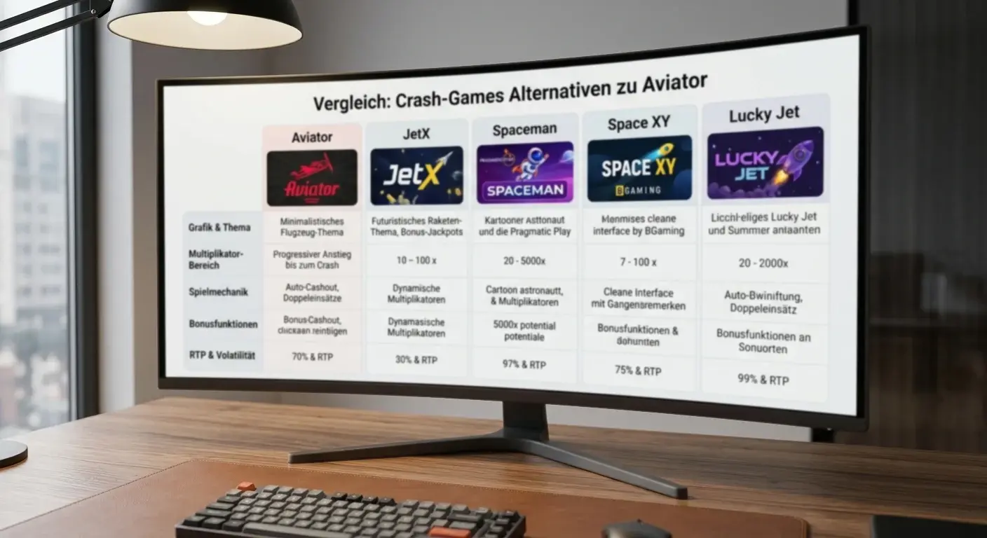Crash-Games Alternativen zu Aviator im Vergleich