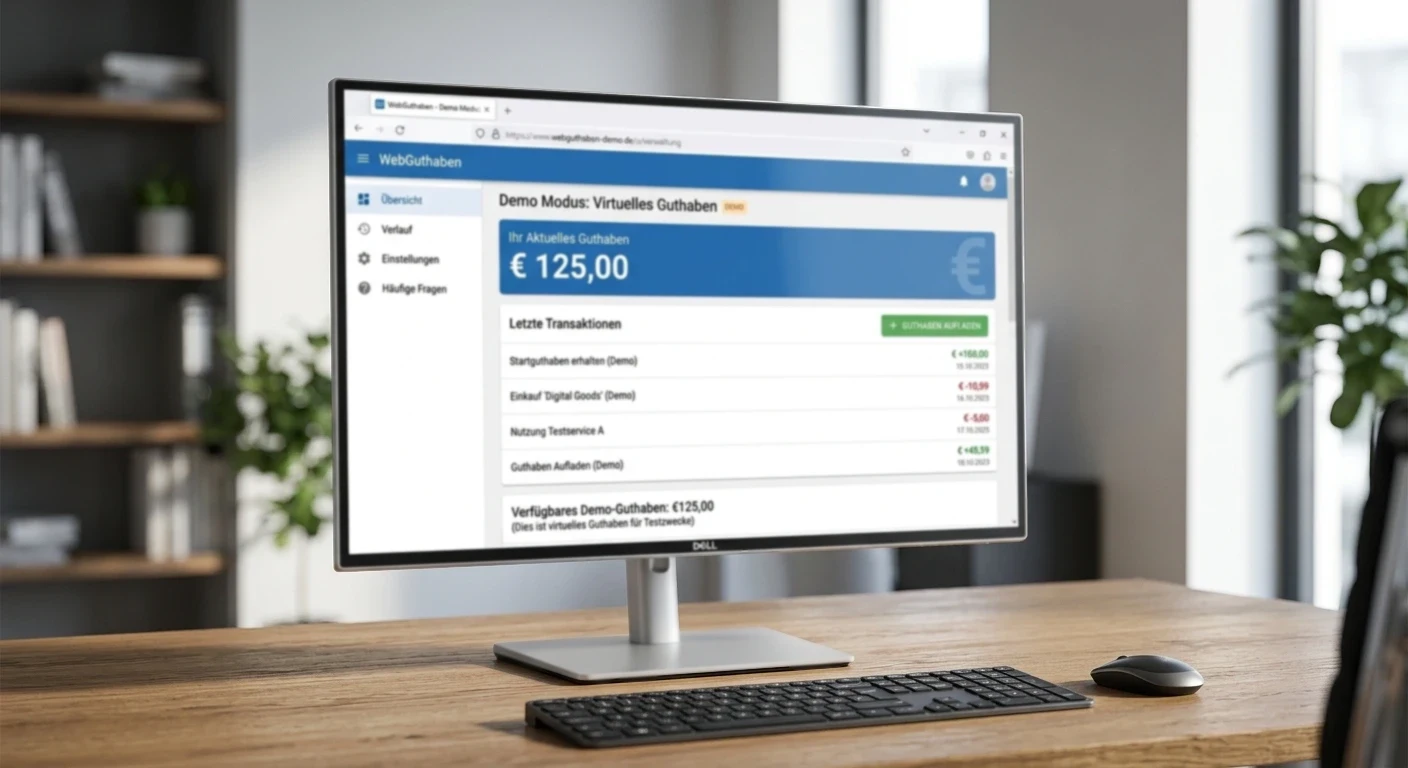 Demo Modus Virtuelles Guthaben Browser