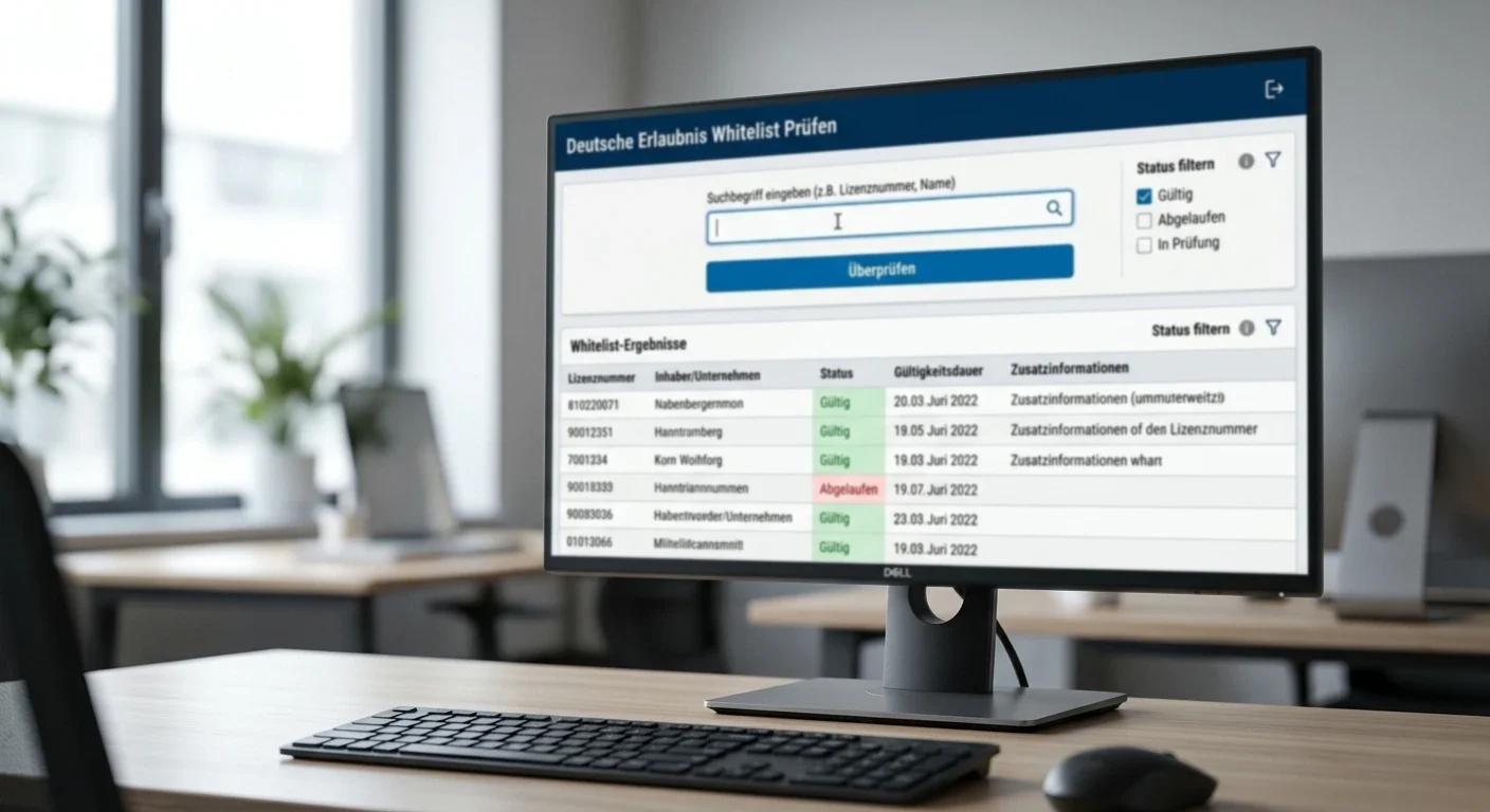 Deutsche Erlaubnis Whitelist Pruefen