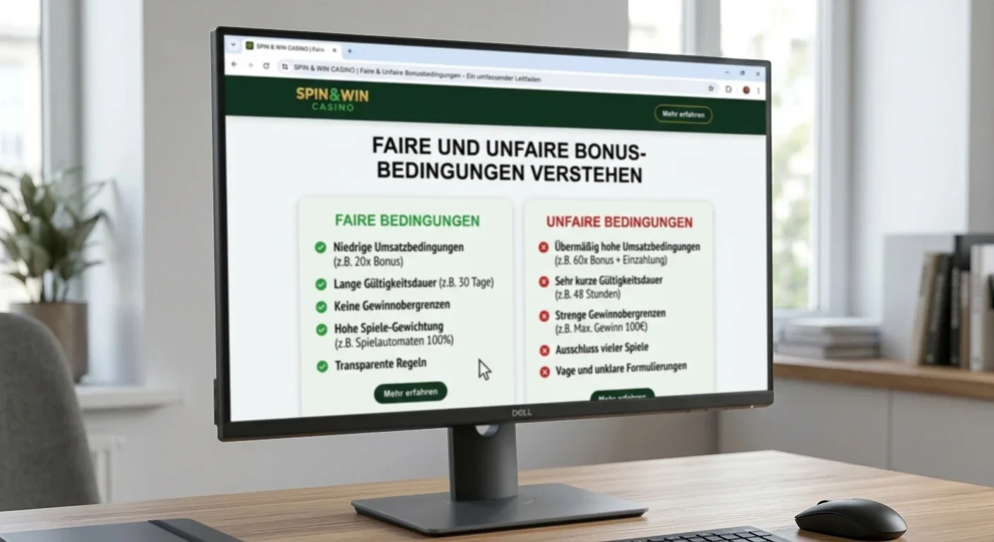 Faire Unfaire Bonusbedingungen