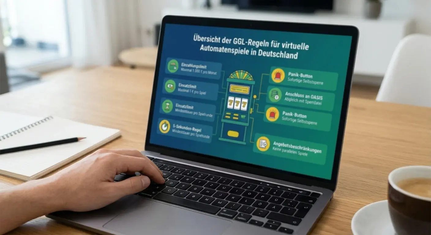 Übersicht der GGL-Regeln für virtuelle Automatenspiele in Deutschland