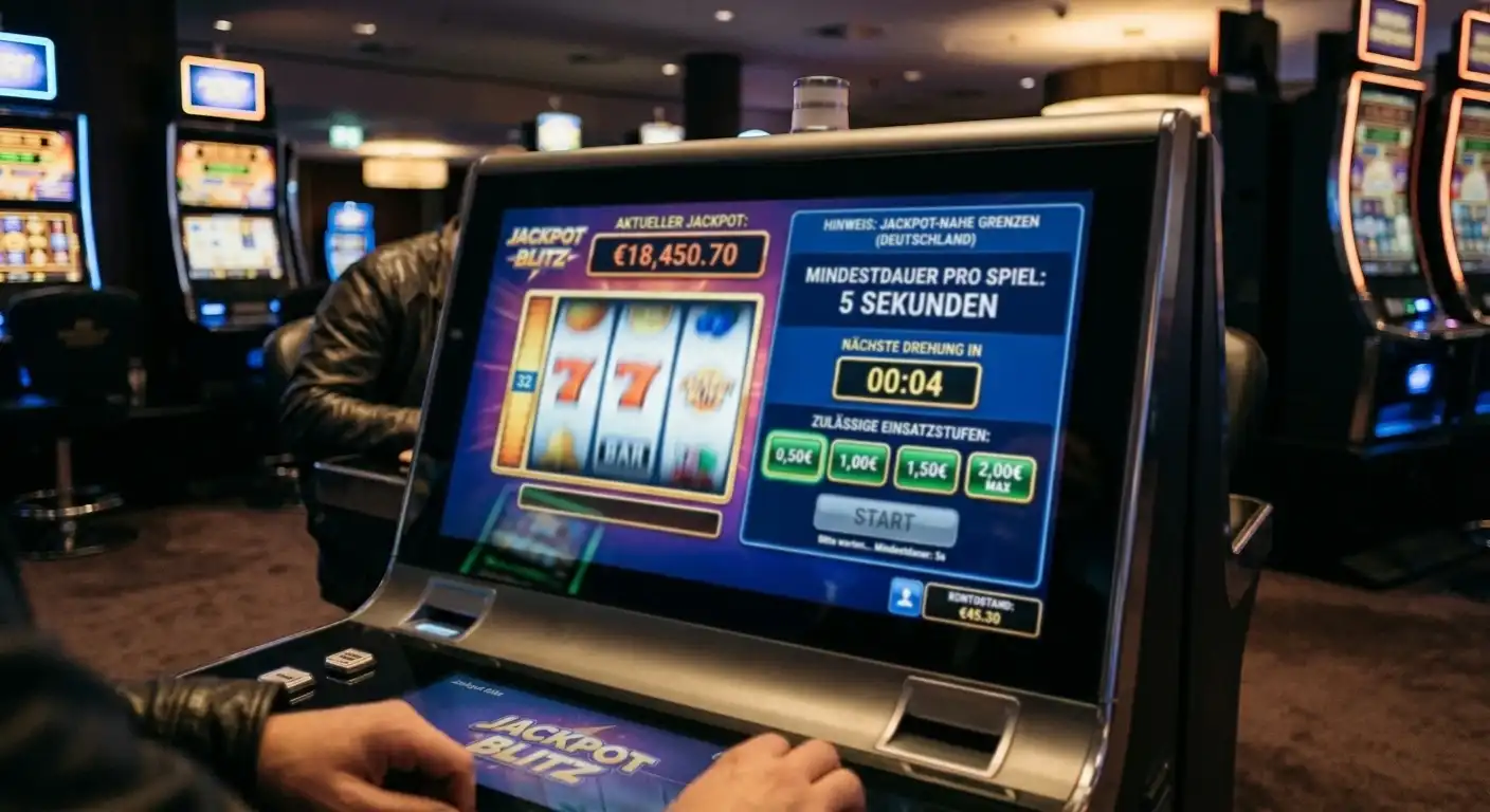 Deutsche Limits für jackpot-nahe Spielautomaten – 5 Sekunden und Einsatzstufen