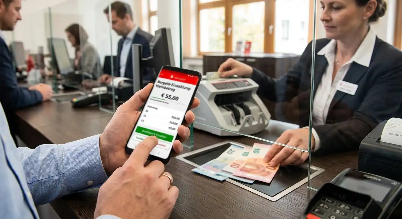 Kleinbetrag Einzahlung Smartphone
