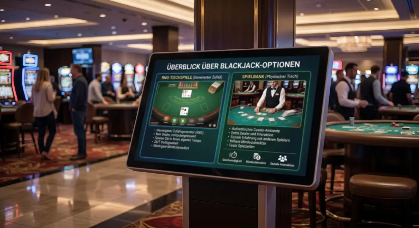 Alternativen zu Live Blackjack: RNG-Tisch und Spielbank im Vergleich