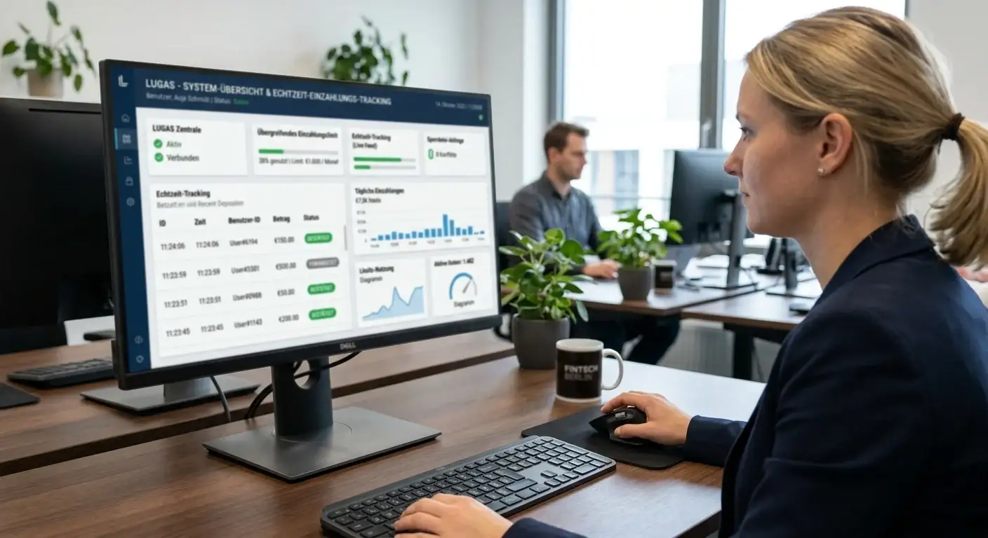Schaubild LUGAS-System und Echtzeit-Einzahlungs-Tracking