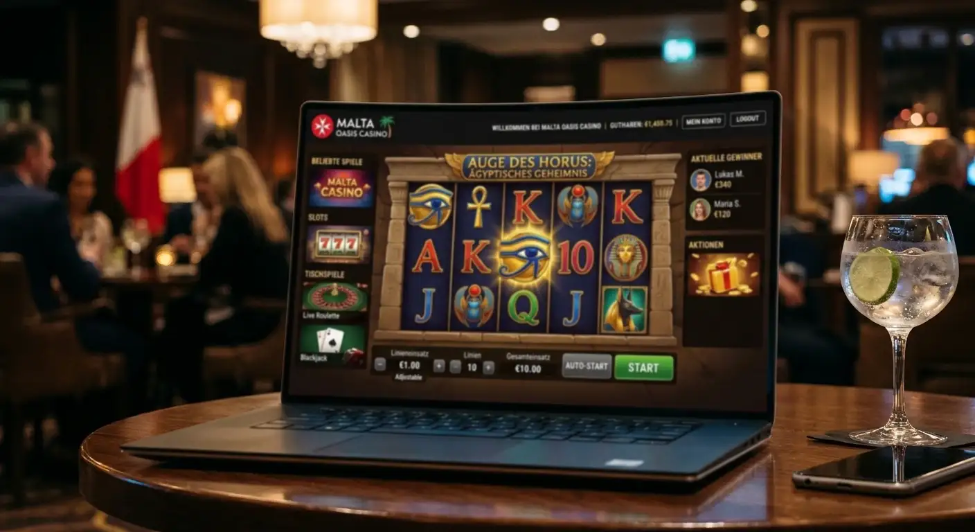 Malta Casino Interface mit Eye of Horus