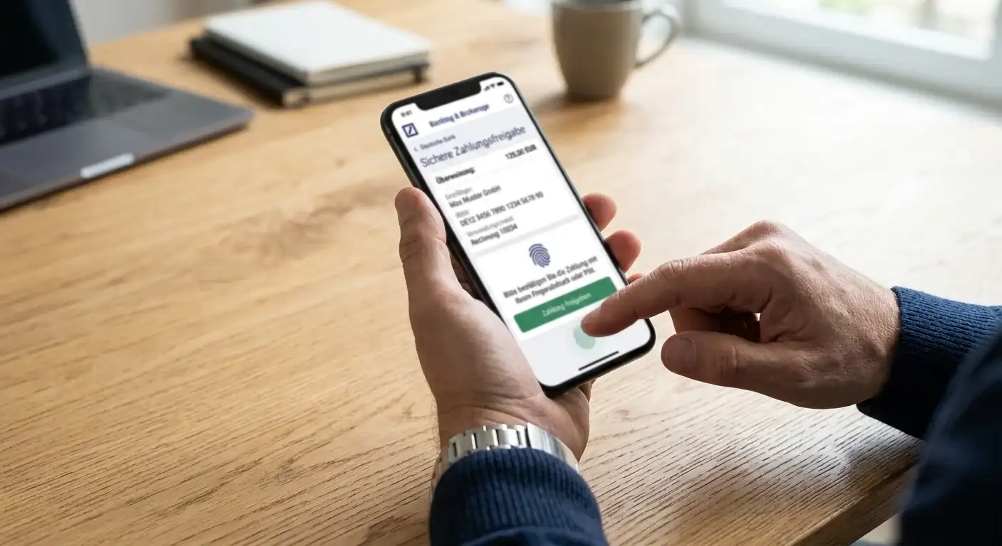 Mobiles Banking und sichere Zahlungsfreigabe