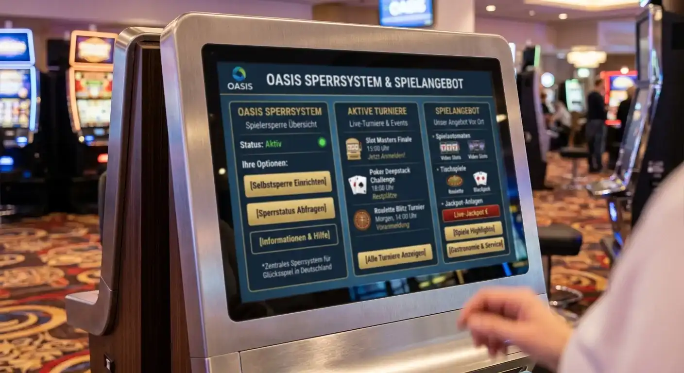 Oasis Sperrsystem Spielangebot Turniere
