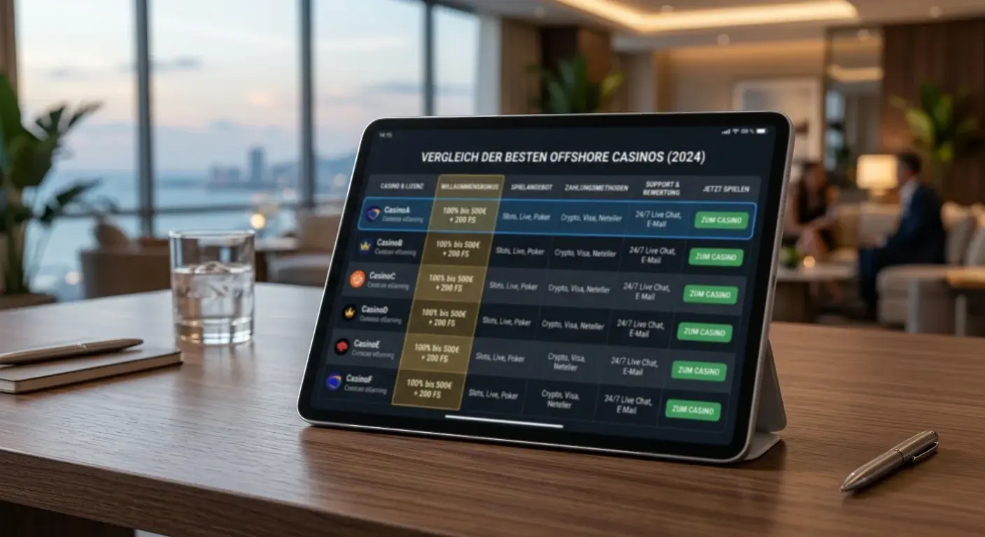 Offshore Casino Vergleich Tabelle