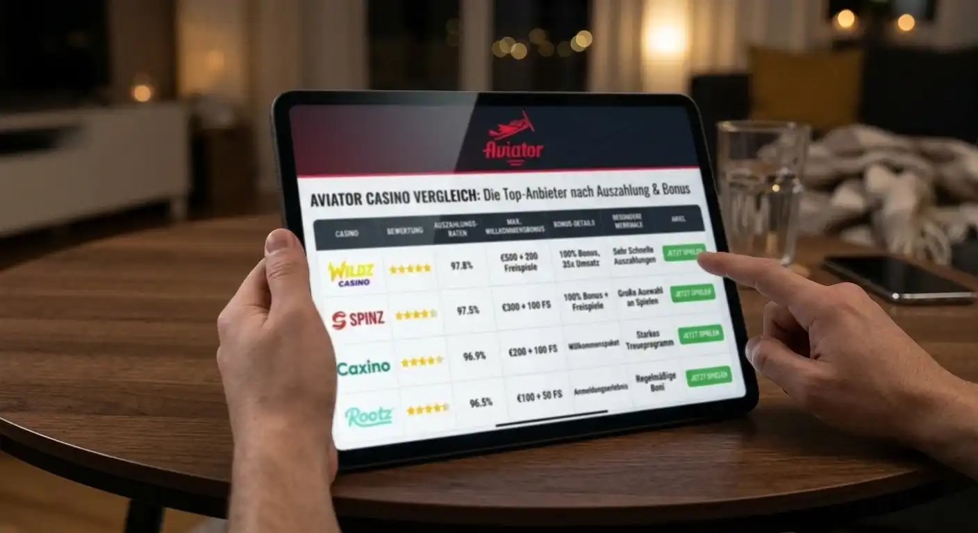 Vergleich der besten Aviator-Casinos nach Auszahlung und Bonus