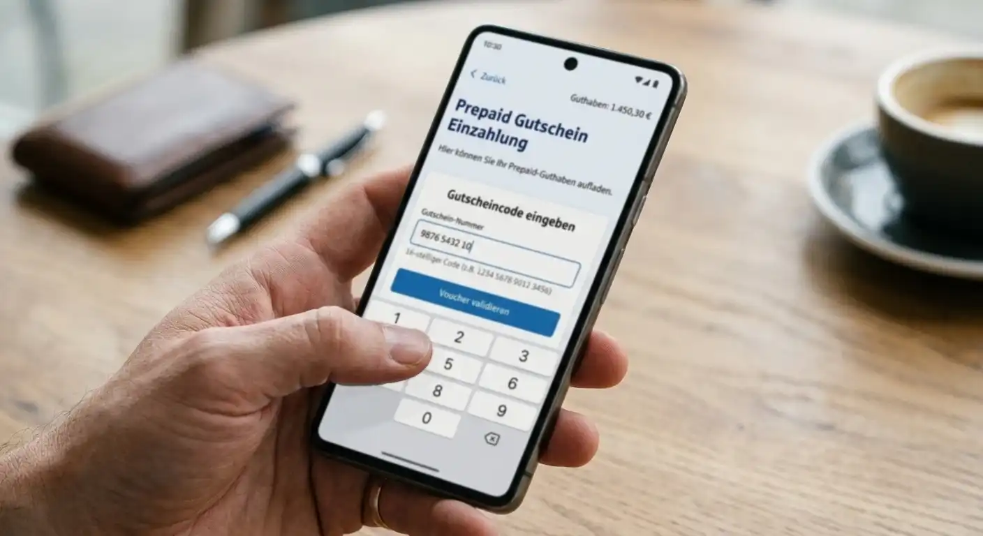 Prepaid Gutschein Einzahlung
