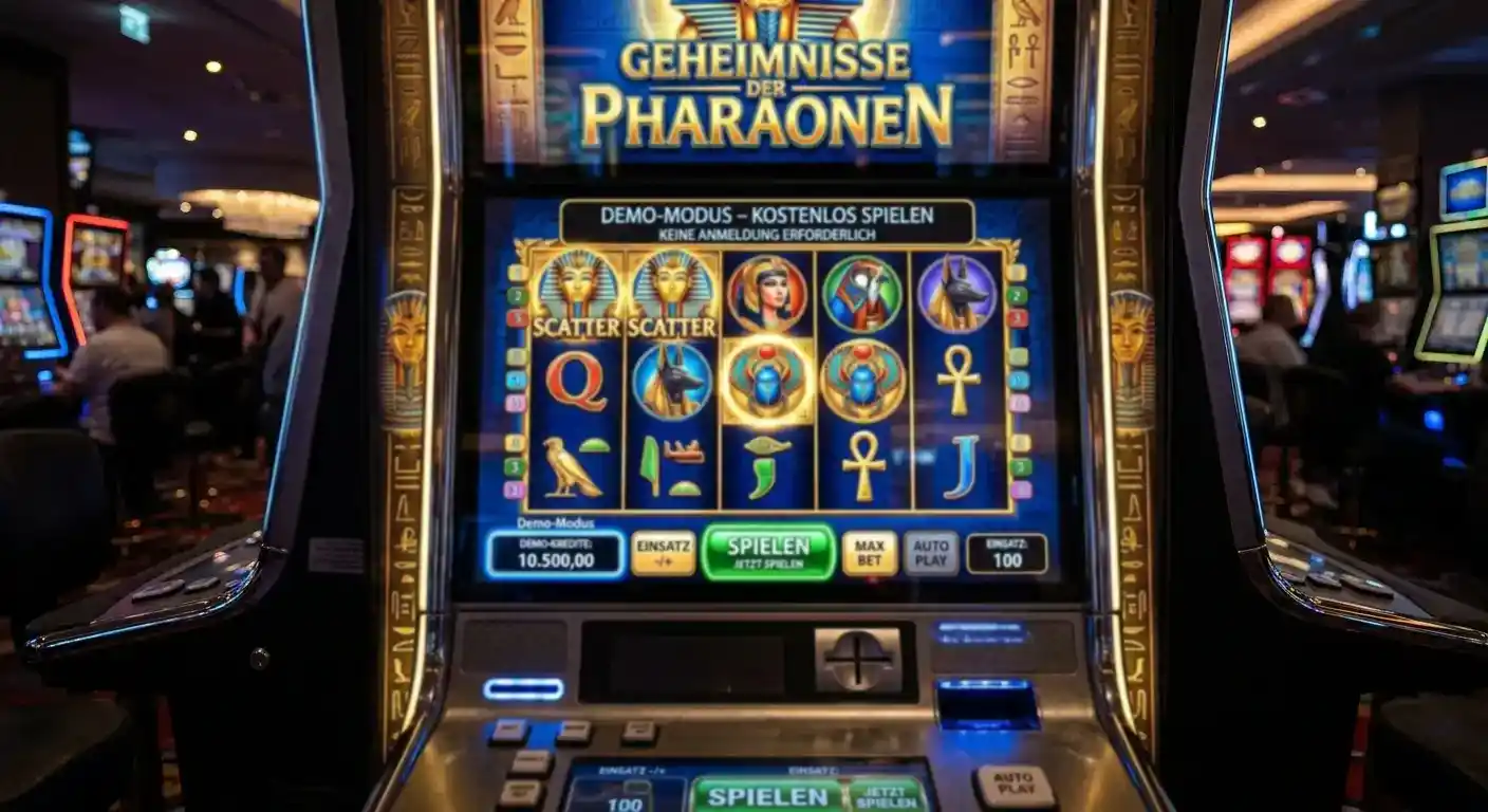 Spielautomat mit ägyptischen Symbolen im kostenlosen Demo-Modus ohne Anmeldung