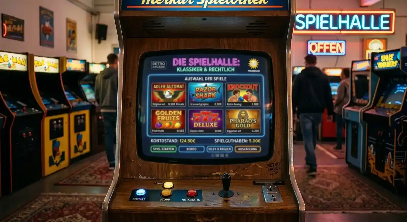 Legale Alternative mit klassischen Spielhallen-Spielautomaten auf einer lizenzierten Plattform