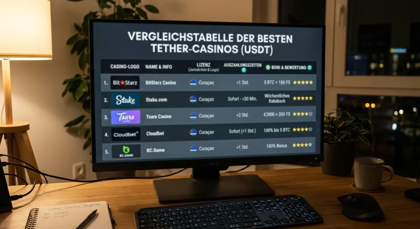 Netzwerkauswahl-Interface mit TRC-20, ERC-20, BEP-20 Optionen und Gebührenvergleich