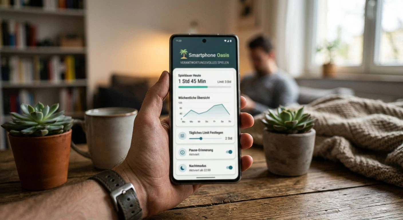 Verantwortungsvolles Spielen Smartphone Oasis