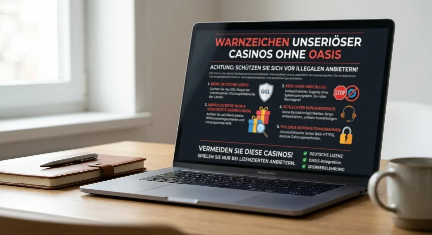 Warnzeichen unserioeser Casinos ohne OASIS erkennen und vermeiden