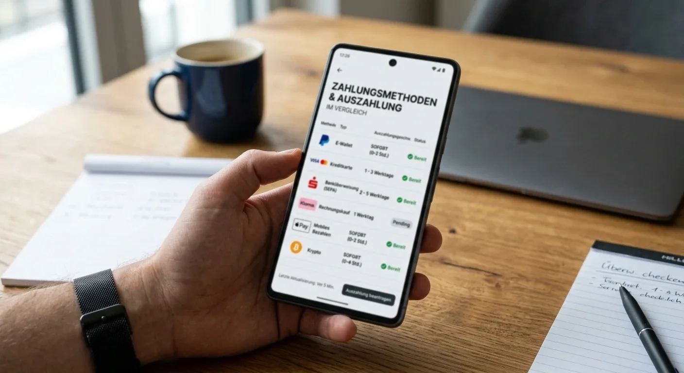 Zahlungsmethoden und Auszahlungsgeschwindigkeit im Vergleich